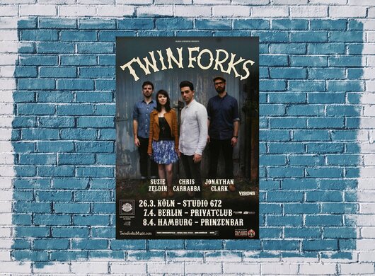 Twin Forks - Kiss Me Darling, Tour 2014 - Konzertplakat