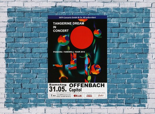Tangerine Dream - Phaedra Farewell, Frankfurt 2014 - Konzertplakat