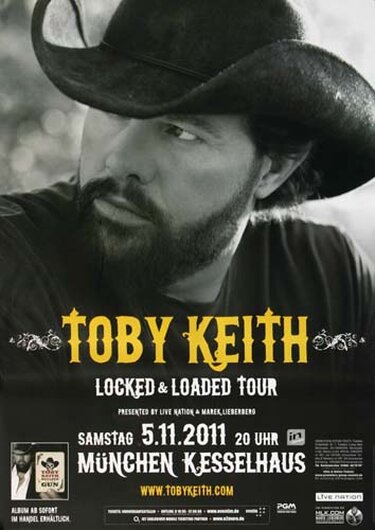 Toby Keith - Locked & Loaded , München 2011 - Konzertplakat