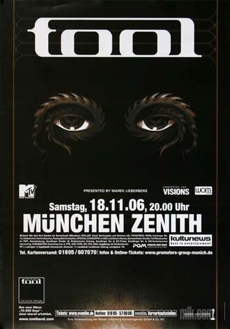 tool, 10.000 Days, München 2006 - Konzertplakat