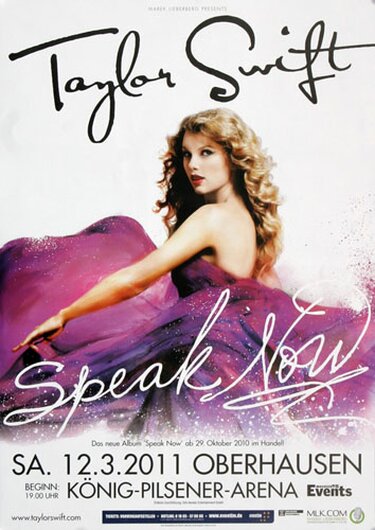 Taylor Swift - Speak , Oberhausen 2011 - Konzertplakat