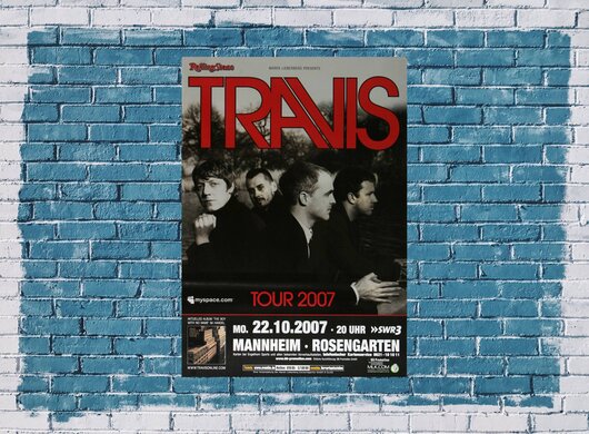 Travis - No Name, Mannheim 2007 - Konzertplakat