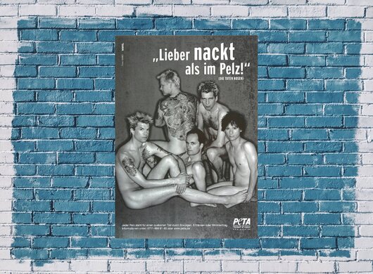 Die Toten Hosen - Lieber Nackt als im Pelz,  2002 - Konzertplakat