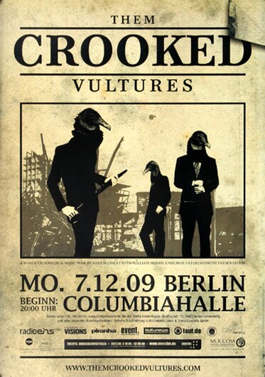 Them Crooked Vultures - Nobody Loves Me, Berlin 2009 - Konzertplakat
