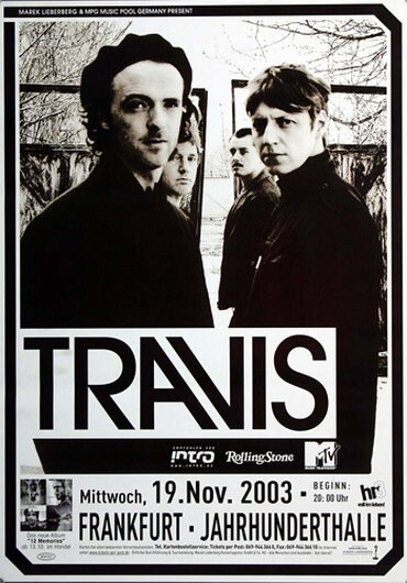 Travis - 12 Memories, Frankfurt 2003 - Konzertplakat