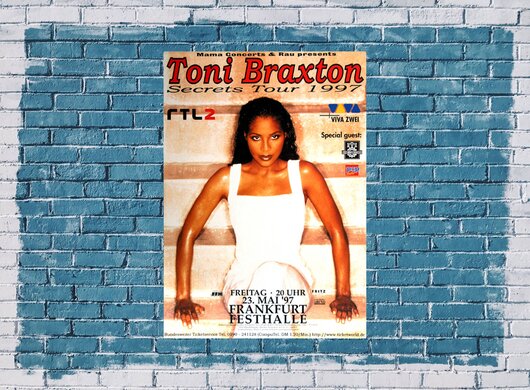 Toni Braxton - Secrets, Frankfurt 1997 - Konzertplakat