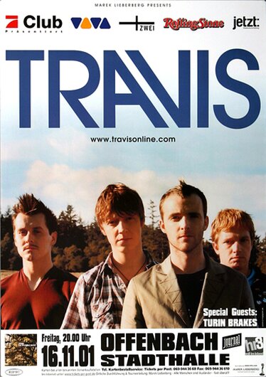 Travis - Invisible, Frankfurt 2001 - Konzertplakat