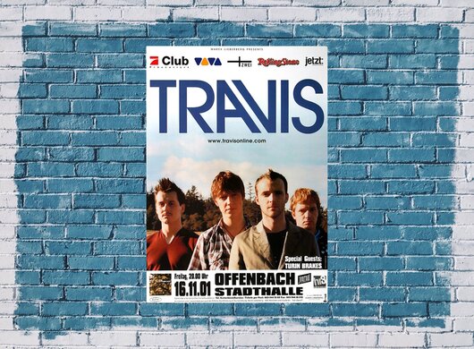 Travis - Invisible, Frankfurt 2001 - Konzertplakat