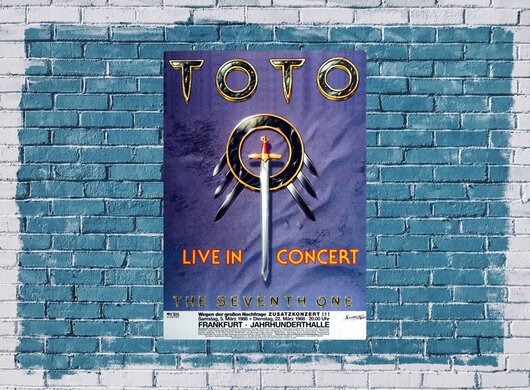 Toto - The Seventh One, Frankfurt 1988 - Konzertplakat