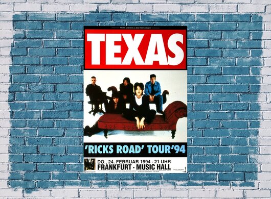 Texas - Ricks Road, Frankfurt 1994 - Konzertplakat