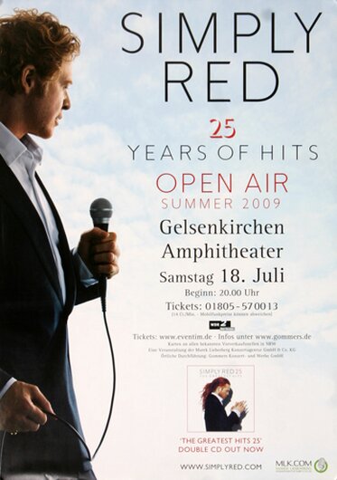 Simply Red - Open Air, gelsenkirchen 2009 - Konzertplakat