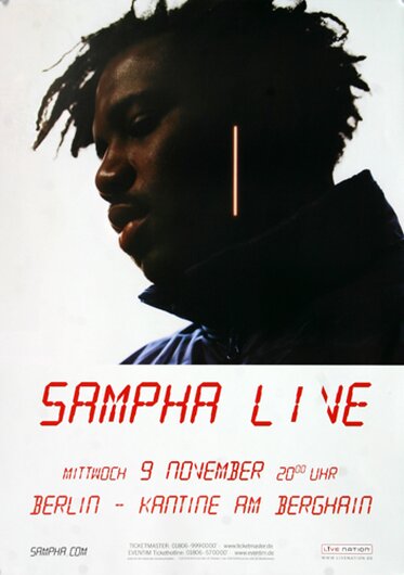 Sampha - Live , Berlin 2016 - Konzertplakat