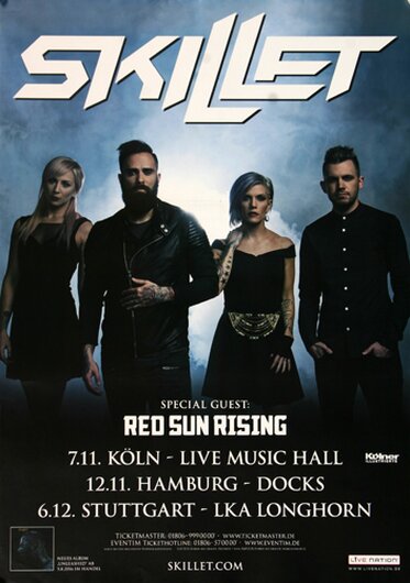 Skillet - Monster, Tour 2016 - Konzertplakat