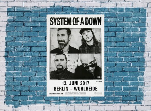 System Of A Down - Toxicity , Berlin 2017 - Konzertplakat