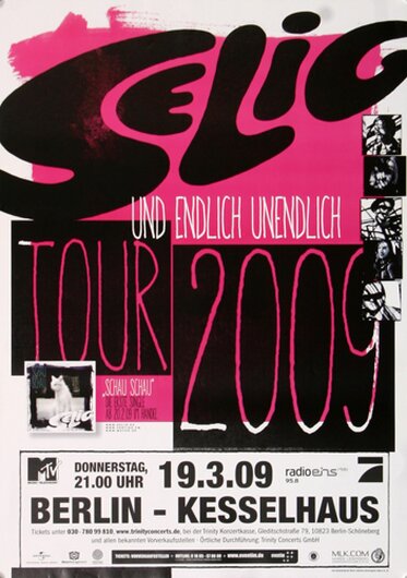 Selig - Endlich Unendlich , Berlin 2009 - Konzertplakat