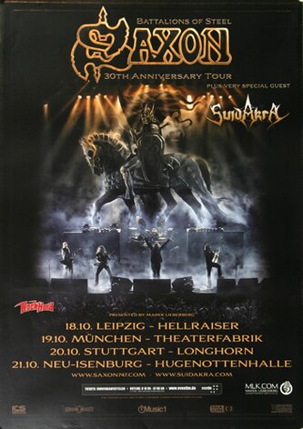 Saxon - Battalions Of Steel, Tour 2009 - Konzertplakat