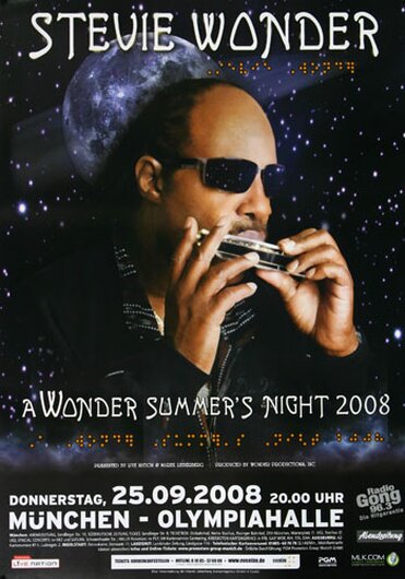 Stevie Wonder - Steve Wonder , München 2008 - Konzertplakat