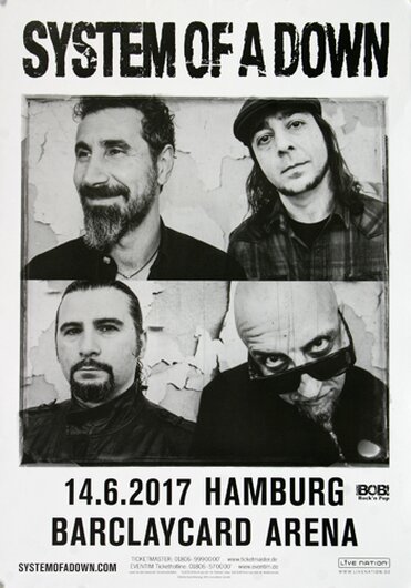 System Of A Down - Toxicity , Hamburg 2017 - Konzertplakat