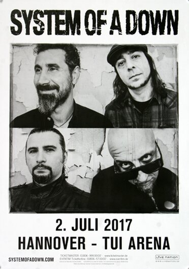 System Of A Down - Toxicity , Hannover 2017 - Konzertplakat