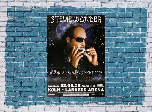 Stevie Wonder - Sumer Night , Köln 2008 - Konzertplakat