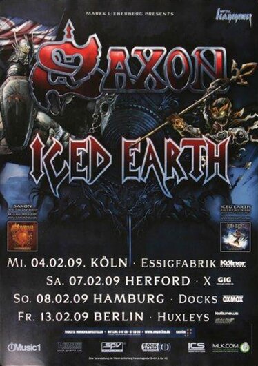 Saxon - Live To Rock, Tour 2009 - Konzertplakat