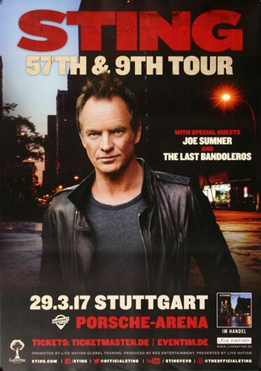Sting - 57TH & 9TH , Stuttgart 2017 - Konzertplakat