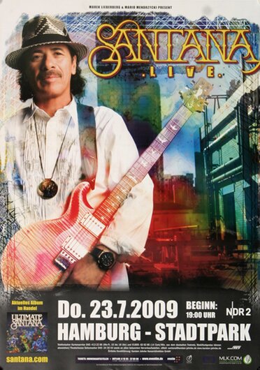 Santana - Ultimate Santana , Hamburg 2009 - Konzertplakat