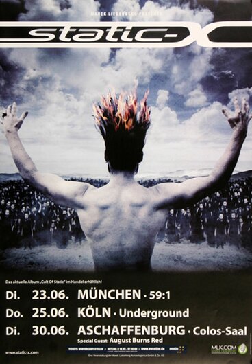 Static - X - Cult Of Static, Tour 2009 - Konzertplakat