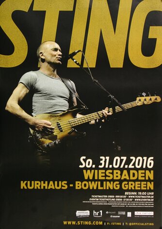 Sting - 57th & 9th , Wiesbaden 2016 - Konzertplakat