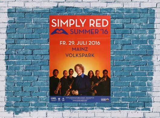 Simply Red - Summer , Mainz 2016 - Konzertplakat