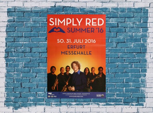 Simply Red - Summer , Erfurt 2016 - Konzertplakat