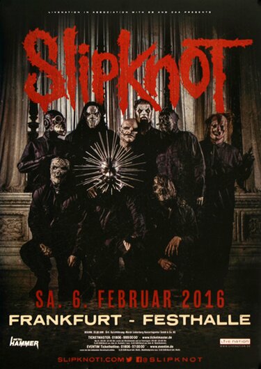 Slipknot - Gray Chapter , Frankfurt 2016 - Konzertplakat