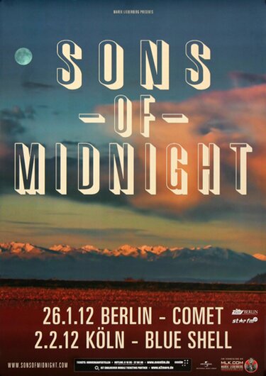 Son Of Midnight - The Fire, Berlin & Köln 2012 - Konzertplakat