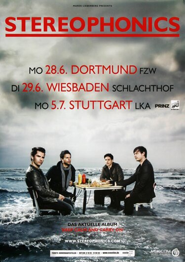Stereophonics, Keep Clam, Dortmund, Tour 2010 - Konzertplakat