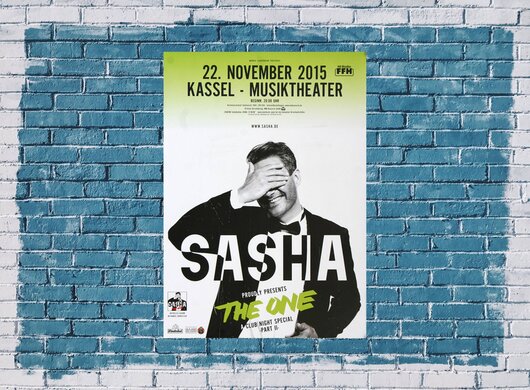 Sasha - The One , Kassel 2015 - Konzertplakat