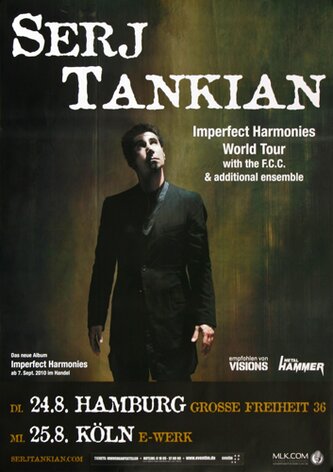 Serj Tankian - Harakiri, Hamburg & Köln 2010 - Konzertplakat