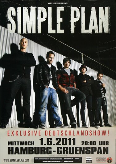 Simple Plan - Loser Of The Year, Hamburg 2011 - Konzertplakat