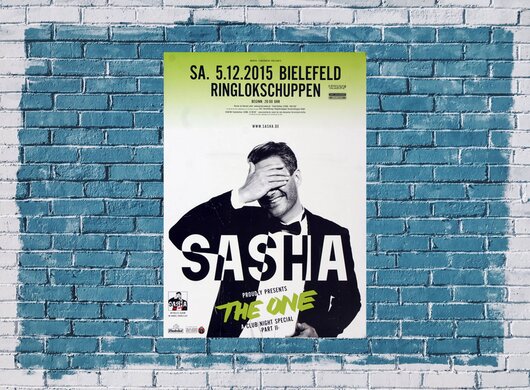 Sasha - The One , Bielefeld 2015 - Konzertplakat