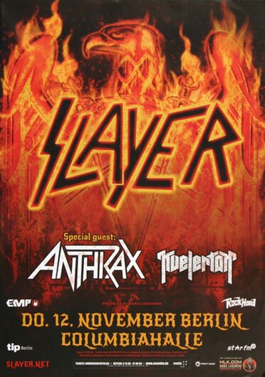 Slayer - Repentless , Berlin 2015 - Konzertplakat