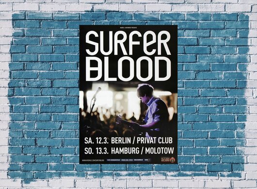 Surfer Blood - Miranda, Berlin & Hamburg 2011 - Konzertplakat