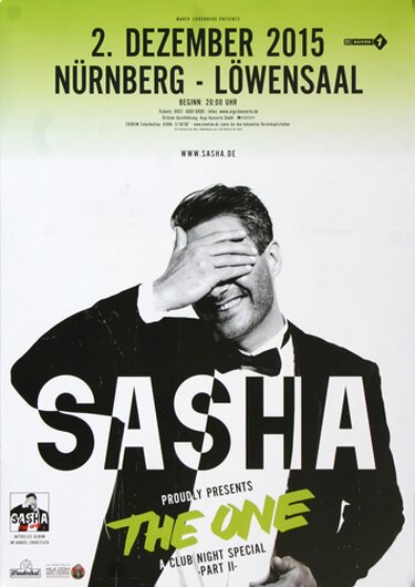 Sasha - The One , Nürnberg 2015 - Konzertplakat