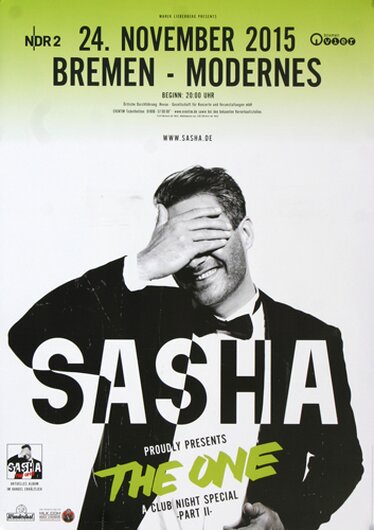Sasha - The One , Bremen 2015 - Konzertplakat