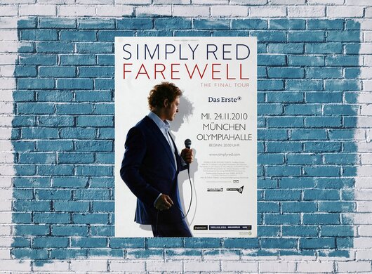 Simply Red - Farewell , München 2010 - Konzertplakat