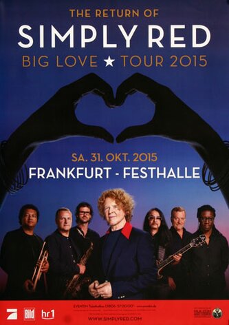 Simply Red - Big Love , Frankfurt 2015 - Konzertplakat