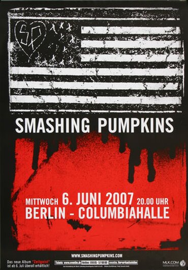 Smashing Pumpkins, The - Zeitgeist , Berlin 2007 - Konzertplakat