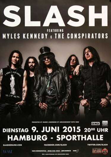 Slash - Bent To Fly , Hamburg 2015 - Konzertplakat