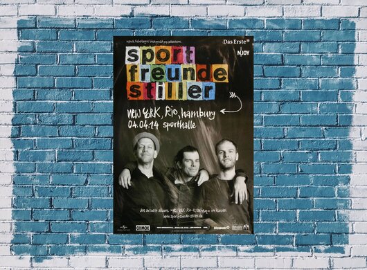 Sportfreunde Stiller - New York, Rio, , Hamburg 2014 - Konzertplakat