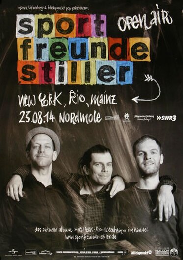 Sportfreunde Stiller - New York, Rio, , Mainz 2014 - Konzertplakat