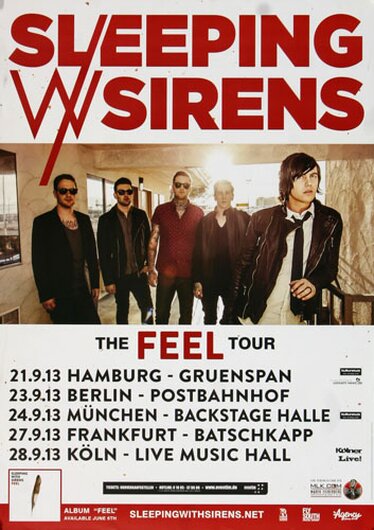 Sleeping With Sirens - The Feel, Tour 2013 - Konzertplakat