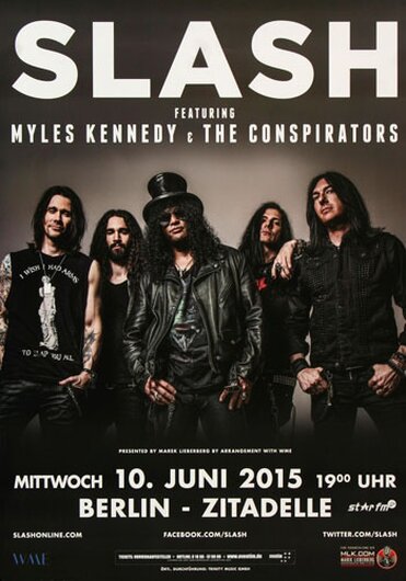 Slash - Bent To Fly , Berlin 2015 - Konzertplakat